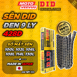 Sên xích did đen 9 ly 428d 100 102 106 108 114 130 mắt rb - made in japan