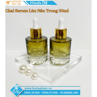 CHAI LỌ CHIẾT MỸ PHẨM - Chai Serum Lùn Nâu Trong 30ml