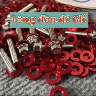 Long đền đỏ 6ly gắn lốc máy , các vị trí trên xe