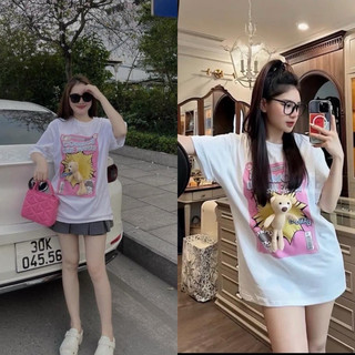 Áo phông cotton 3158 kèm gấu freesize dưới 72kg