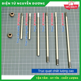 Bạc tròn, trục quạt động cơ phi 8mm dài 105mm, 167mm, 190mm, 200mm, 210mm chất lượng cao