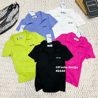 ÁO ZIP CỔ BẺ MIU MIU