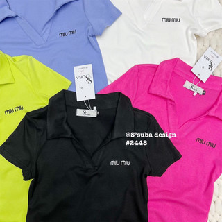 ÁO ZIP CỔ BẺ MIU MIU