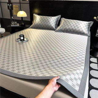 Chiếu điều hòa lụa lạnh Cool Matress, chiếu lụa kèm vỏ gối đẩu size chun cài 4 góc kèm 2 vỏ gối