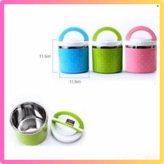 Hộp đựng cơm giữ nhiệt cà mên inox 1 ngăn _ cà mên cháo giữ ấm thức ăn