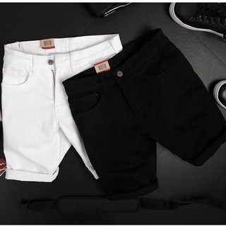 Quần short jean nam zara trơn cao cấp chất vải dày dặn hàng vnxk