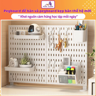 Bảng Pegboard Kẹp Bàn Decor Để Đồ Bàn Học Setup Trang Trí Bàn Làm Việc, Desk Decor DIY, Bàn Gaming