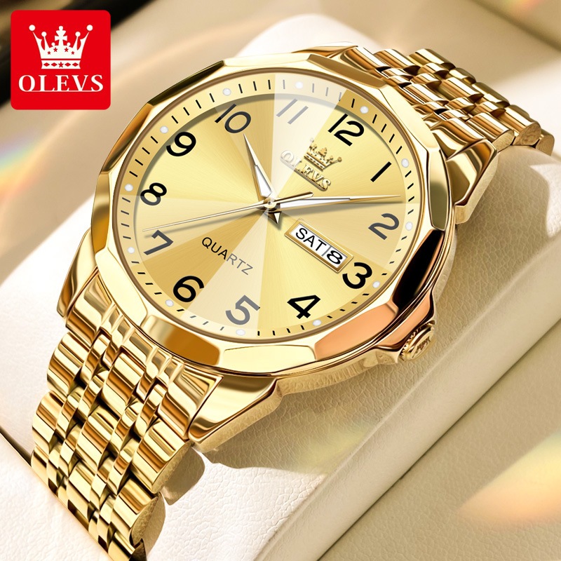 Đồng Hồ Nam Đẹp Olevs 9931, Size Mặt 41mm, Dây Thép Đúc Đặc, Không Gỉ, Chống Nước 3ATM_Tặng Pin, Dụng Cụ Tháo Dây | BigBuy360 - bigbuy360.vn