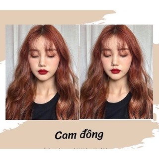 Thuốc nhuộm tóc màu Cam đồng + kèm oxy trợ nhuộm, gang tay | Annastyle Tự nhuộm tóc tại nhà dễ dàng