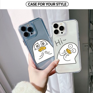 Ốp Lưng iPhone 17 Pro Max/16 Pro Max/15 Pro Max/14 Pro Max Dẻo Trong Space Vịt Biểu Cảm