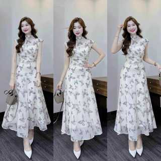 Đầm Váy voan 2 lớp maxi phù hợp đi chơi đi tiệc đi đi dạo
