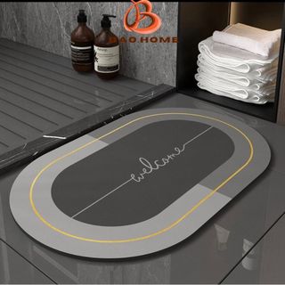 Thảm Lau Chân Silicon BAOHOME Nhà Tắm Thấm Nước Chống TrượtThảm Chùi Chân Chống Trượt B023