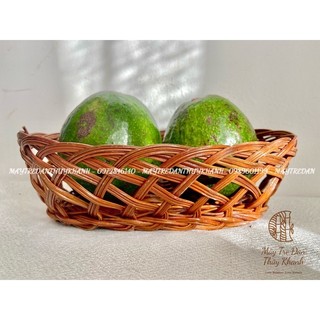  Bát mây Tre Làng dáng bầu dục, giỏ mây đựng hoa quả bánh kẹo, rổ mây đựng đồ