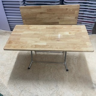 Bàn học gấp gọn làm việc mặt gỗ cao su chân innox 50x70.50x80 50x90 50x100 60x100 40x60 40x80 havaco