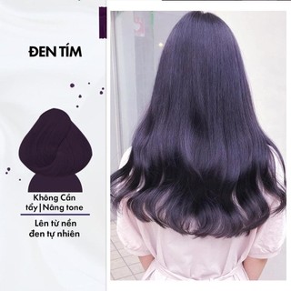 Thuốc nhuộm tóc màu Đen tím + kèm oxy trợ nhuộm | Annastyle Tự nhuộm tóc tại nhà dễ dàng