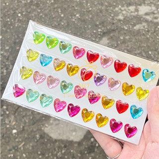 Sticker hình trái tim nổi 3d