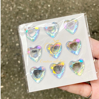 Sticker hình trái tim nổi 3d