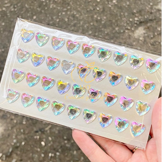 Sticker hình trái tim nổi 3d