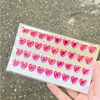 Sticker hình trái tim nổi 3d
