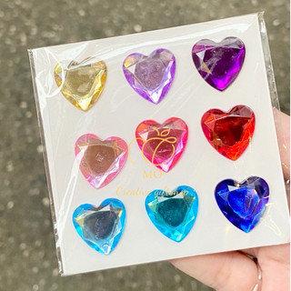 Sticker hình trái tim nổi 3d
