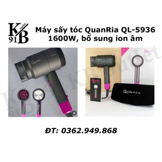 Máy sấy tóc quanria ql-5936 1600w, bổ sung ion âm