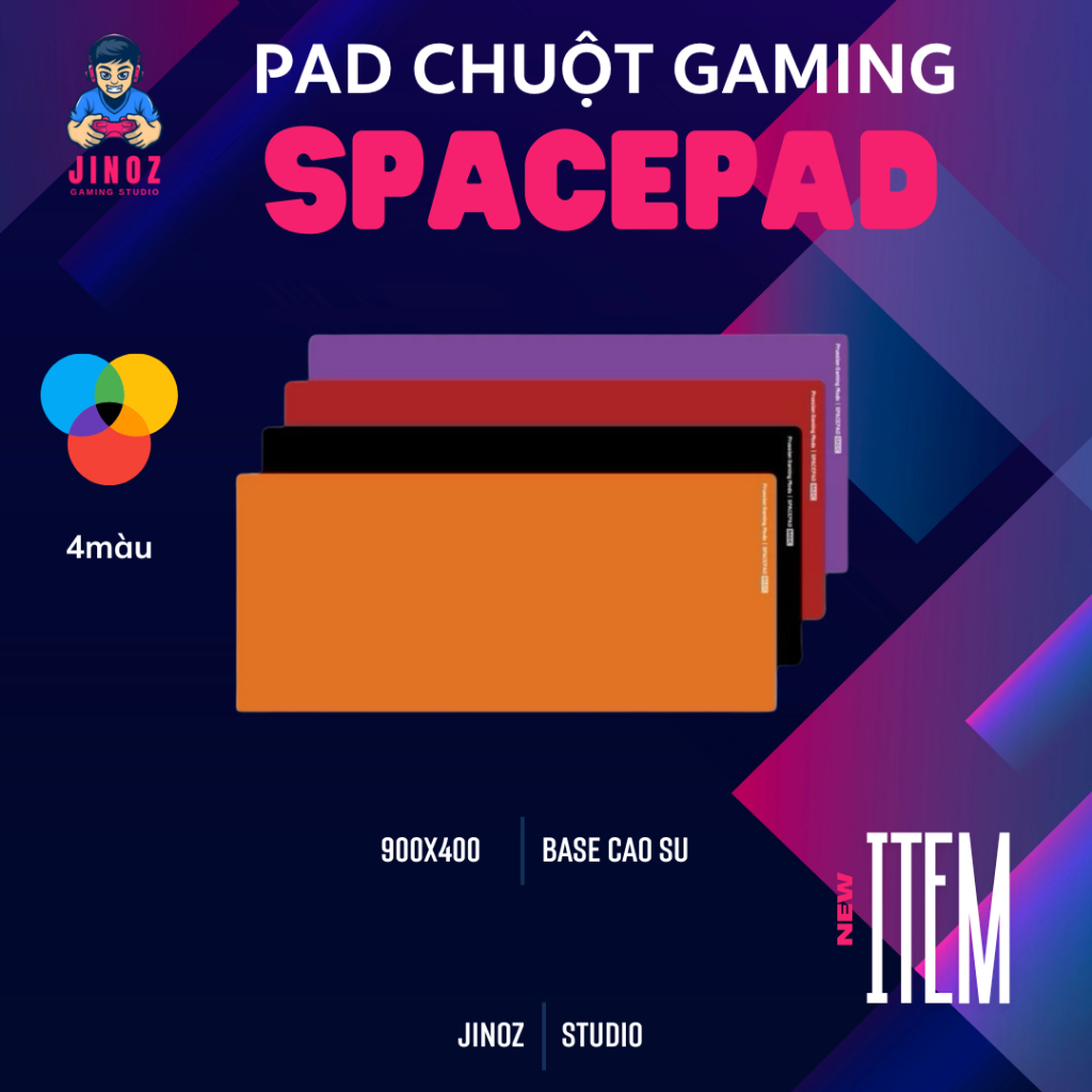 Lót chuột/ Pad chuột gaming Spacepad cỡ lớn 90x40cm - Jinoz Gaming Studio