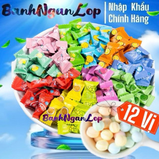 [TỰ MIX] LOẠI XỊN - 1Kg Kẹo Ngậm Trái Cây 12 Vị, Kẹo Ngậm Mini Thơm Miệng Bạc Hà Mát Lạnh