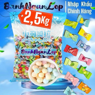 Loại Xịn - Bịch 2,5Kg Kẹo Ngậm Trái Cây 12 Vị Bạc Hà Mát Lạnh Không Đường | BanhNganLop