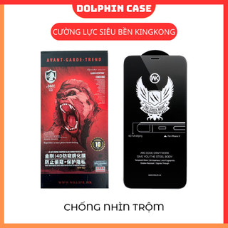Kính cường lực iphone Chống nhìn trộm K.i.n.g.K.o.n.g 4D 7plus/8plus/X/Xs/Xsmax/11promax/11/Xr/12/12pro/12promax