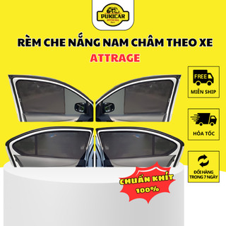 Rèm che nắng attrage, bộ 4 tấm rèm chắn nắng nam châm mitsubishi attrage cao cấp, hàng loại 1 pukicar, bảo hành 2 năm