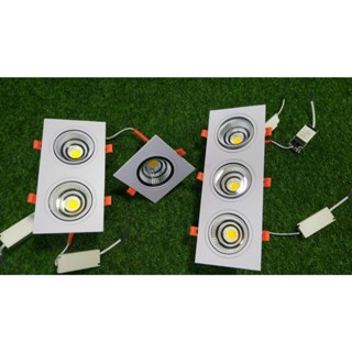 Đèn âm trần đôi mặt vuông Cob Spotlight đế tản nhiệt
