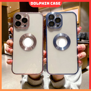 Ốp Lưng Iphone Viền Xi Vuông Hở Táo Mạ Màu 6D Kính Bảo Vệ Camera ip 7plus 8plus xs 11 12 13 14 pro max promax