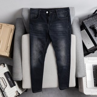 Quần jean nam GKM13 co giãn hình thật khoá kéo nút gài chuẩn form body cho tín đồ jean mẫu mới