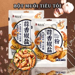  Bột muối tiêu tỏi Yanyiyi, gói gia vị tiêu tỏi 15gr Gia Vị Trung Quốc, tăng thêm hương vị món ăn