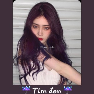 Thuốc nhuộm tóc màu Tím đen + tặng kèm oxy và gang tay