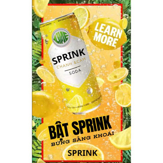 Sprink Hương chanh cam kết hợp lon 330ml