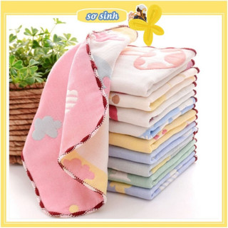 Set 5 khăn xô 6 lớp cho bé, khăn sữa sợi tre 6 lớp lee kids xuất hàn