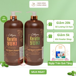 Dầu Gội Cặp Collagen Keratin Yuki SHOPHANA+ Dưỡng Tóc Kích Mọc Tóc Phục Hồi Tóc Hư Tổn Giảm Rụng Tóc Thơm Lâu