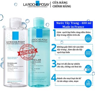  Nước tẩy trang La Roche-Posay sản xuất tại Pháp giúp làm sạch da dành cho da dầu và da nhạy cảm 400ml