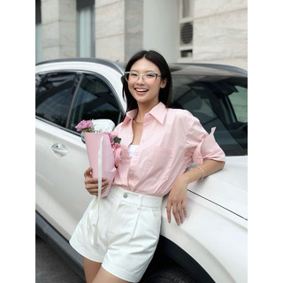 Áo sơ mi thô cotton dài tay form rộng Meely SMTH