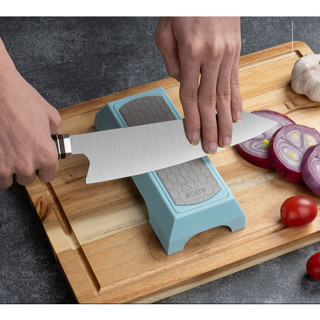 Đá Mài Dao tổ ong Nhật Bản 2 Mặt Siêu Sắc Mịn 400 & 1000 hạt kim cương nhân tạo Dụng Cụ Mài Dao Kéo inox Làm Bếp