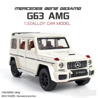 Xe mô hình ô tô G63 Kim loại Tỉ lệ 1:32  chạy cót, mở được cửa | Xe oto đồ chơi quà tặng cho bé
