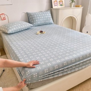 Ga gối cotton đũi thô - bộ 3 món ga giường và 2 vỏ gối nằm hapyhomebedding