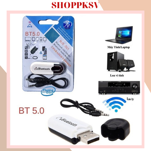 Thiết bị kết nối bluetooth XỊN cho loa âm ly V5.0 dongle HJX-001 LOẠI TỐT…