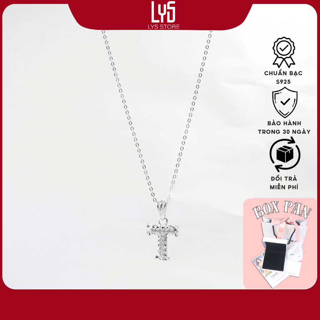 Dây chuyền bạc nữ Lys Sparking T-shaped 6139SV