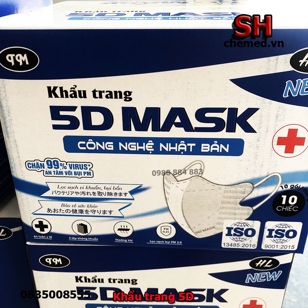 Khẩu trang y tế 5D - Khẩu trang 5D hàng chính hãng Nhật