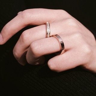 Nhẫn cặp đôi nam nữ Lys  Hook Rose Gold Ring 8076&8077- Nhẫn CK Authentic, thẻ tag, bill check Code
