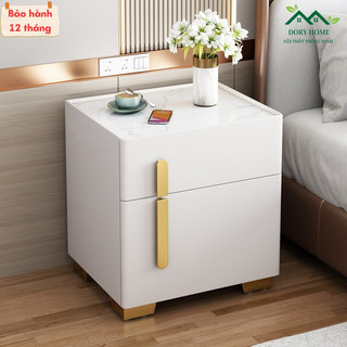 Tủ đầu giường hiện đại mặt đá sang trọng, táp đầu giường nhập khẩu chính hãng - nội thất dory