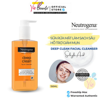 Sữa Rửa Mặt NEUTROGENA làm sạch sâu dạng gel - NEUTROGENA Facial Cleanser Deep Clean 150mL