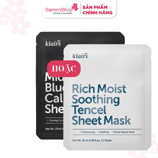 02 qt dear, klairs mặt nạ giấy 25ml bất kì